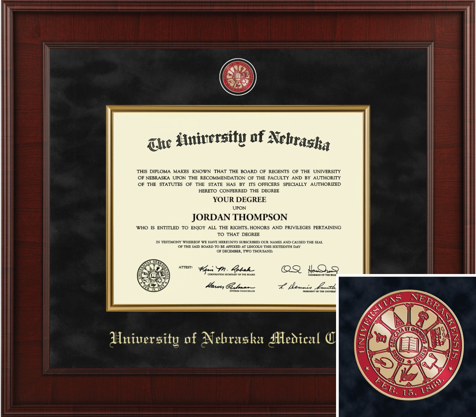 Church Hill Classics Presidential 8.5x11 Mahogany Diploma Frame