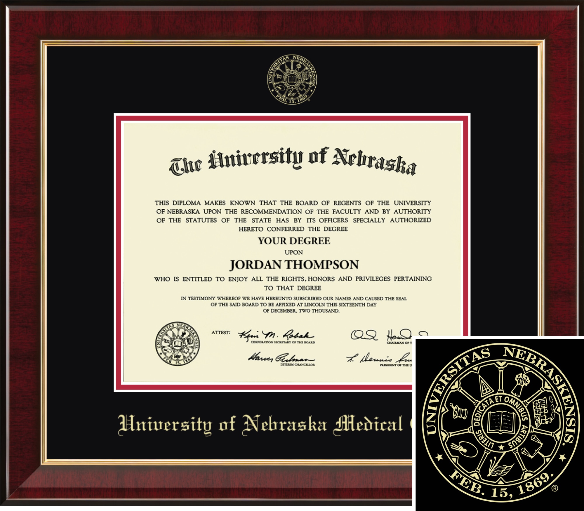 Church Hill Classics Embossed Murano 8.5x11 Chery Diploma Frame