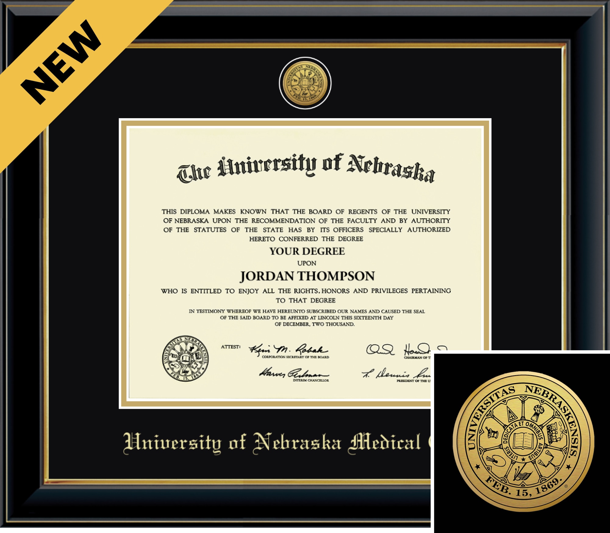 Church Hill Classics Onyx 8.5x11 Black Diploma Frame