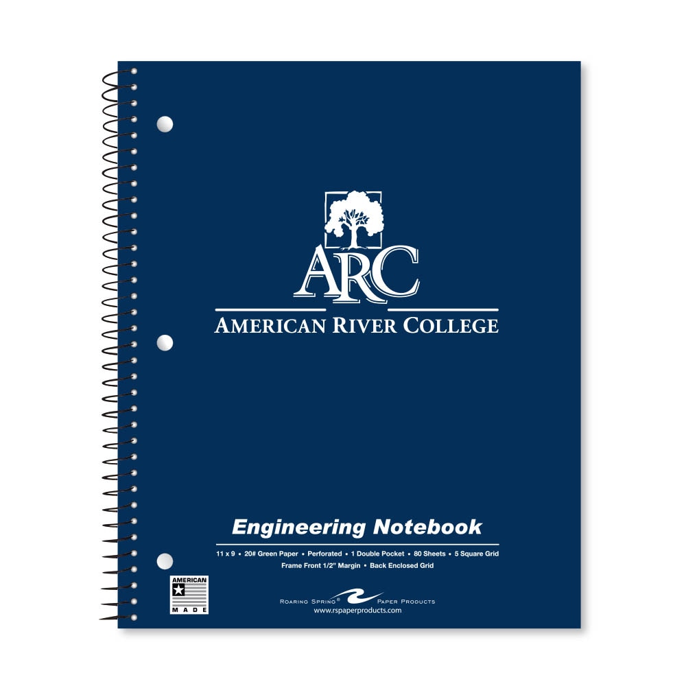 School Spirit Engineering Notebook, Green Tint 20# Paper with 1 Double Pocket