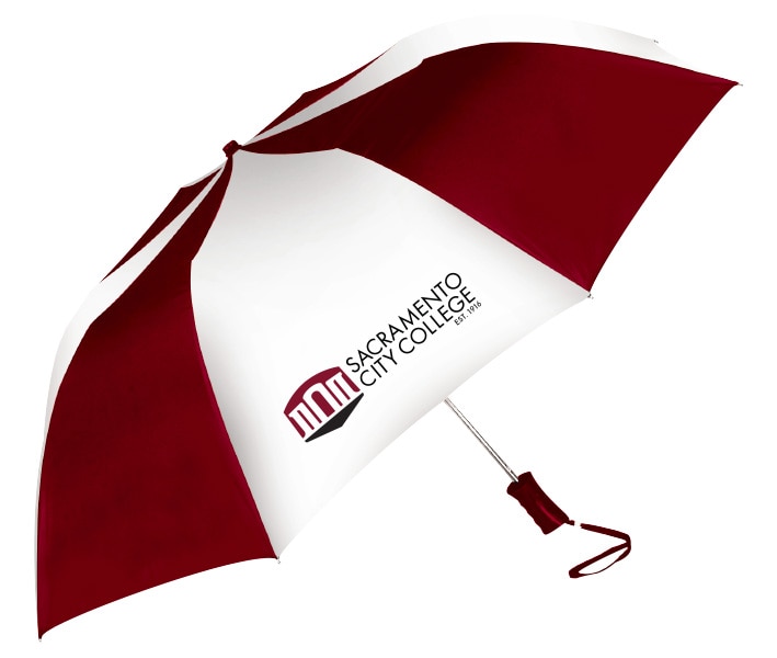 "The Sport" 2-Tone Emblematic Umbrella Automatic Folding 48" Coverage