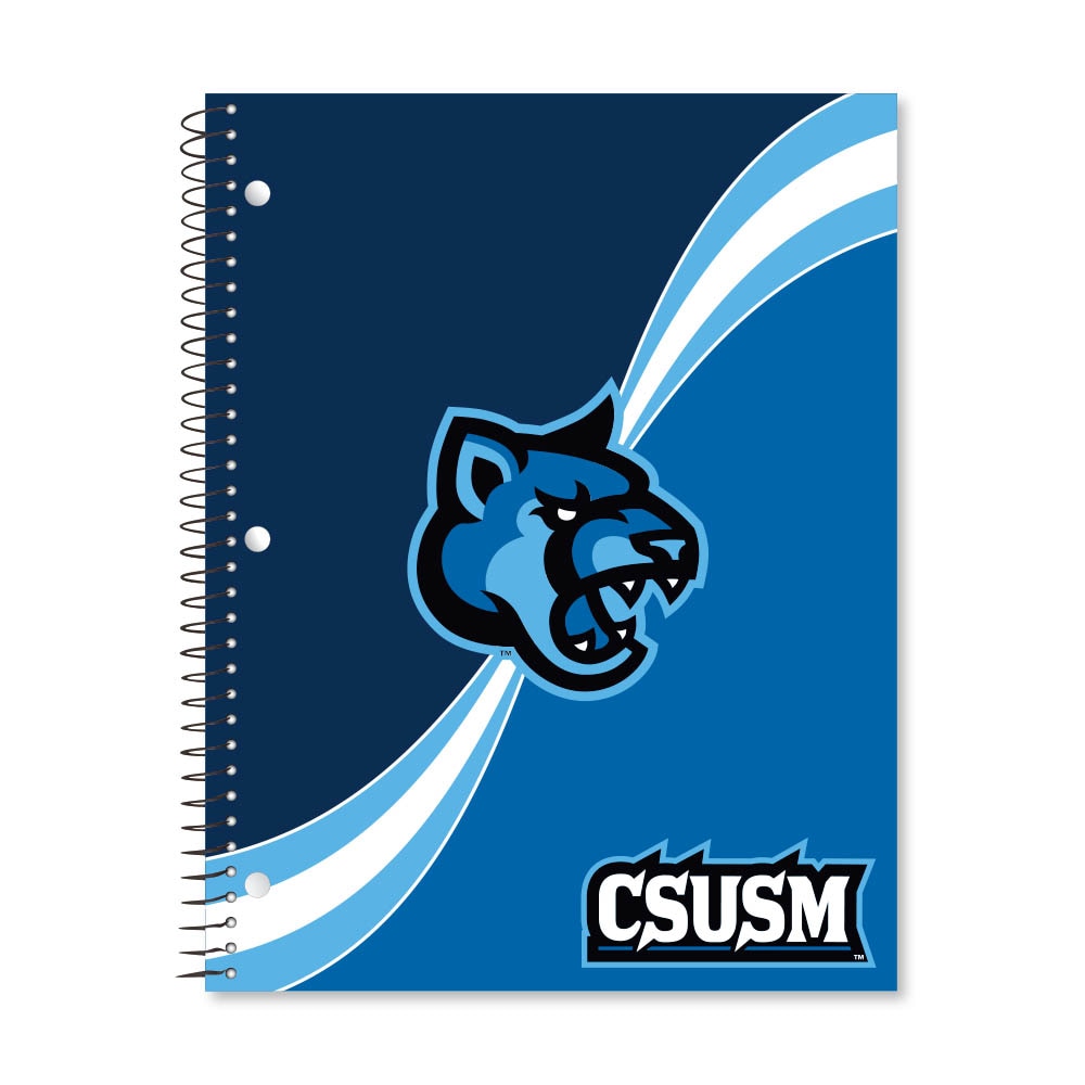 Digi Curve Divide 1 Subject 11"x8.5" 70 Count College Ruled Spiral Notebook