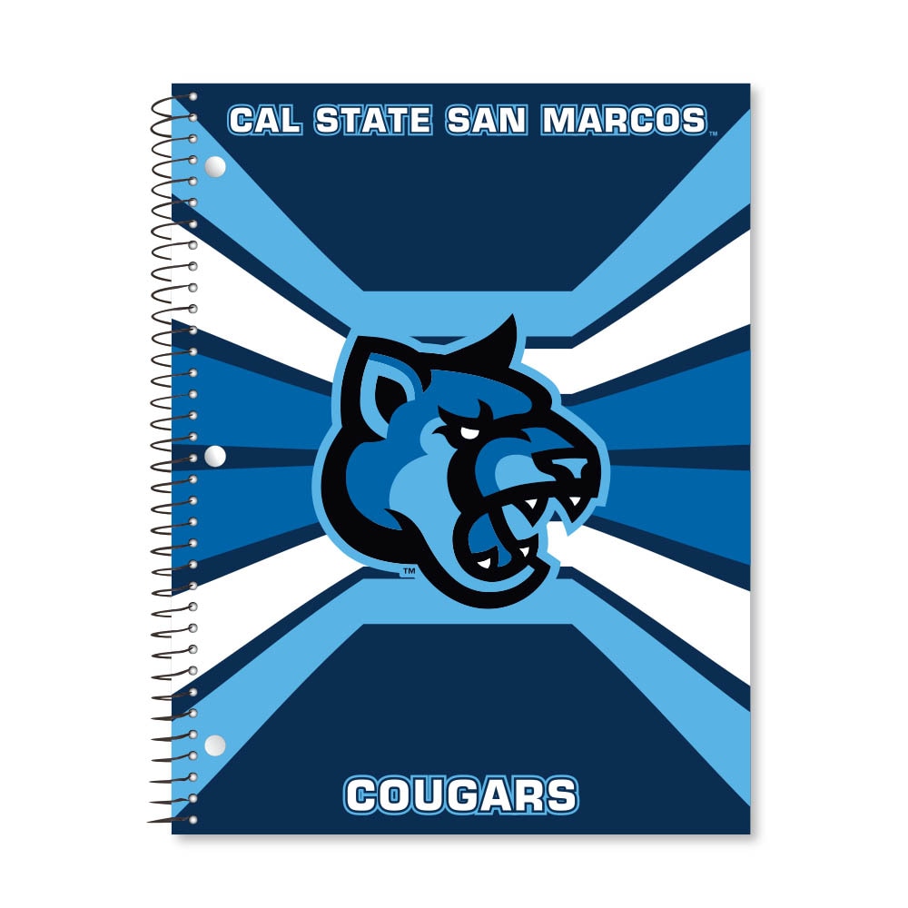 Digi Color Warp 1 Subject 11"x8.5" 70 Count College Ruled Spiral Notebook