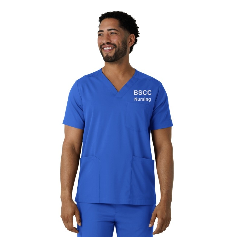 BSCC1 Mens Multi Pocket V-Neck Top Royal