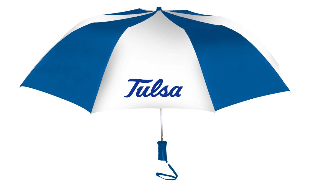 "The Sport" 2-Tone Emblematic Umbrella Automatic Folding 48" Coverage
