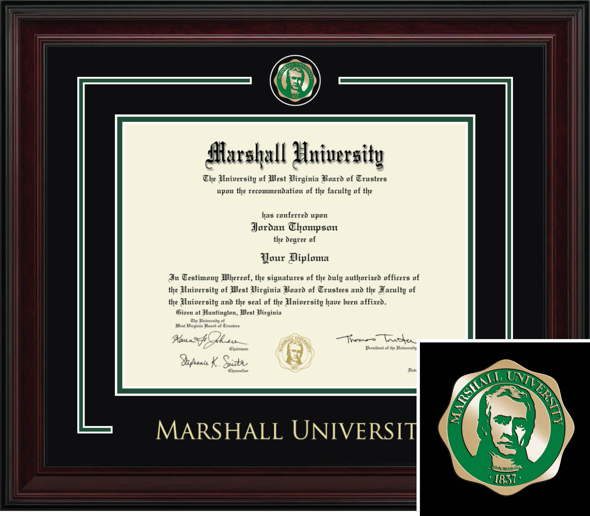 Church Hill Classics Showcase 8.5x11 Cherry Diploma Frame