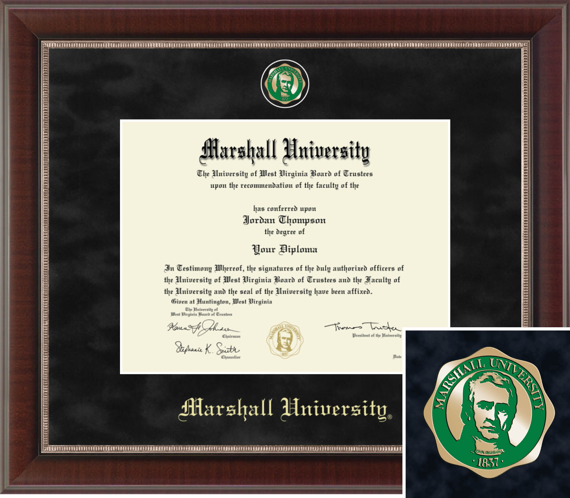 Church Hill Classics Regal 8.5x11 Walnut Diploma Frame