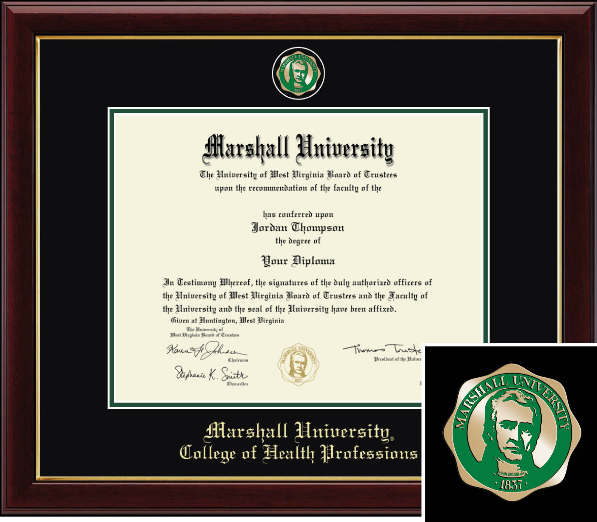 Church Hill Classics Masterpiece Health Professions 8.5x11 Cherry Diploma Frame