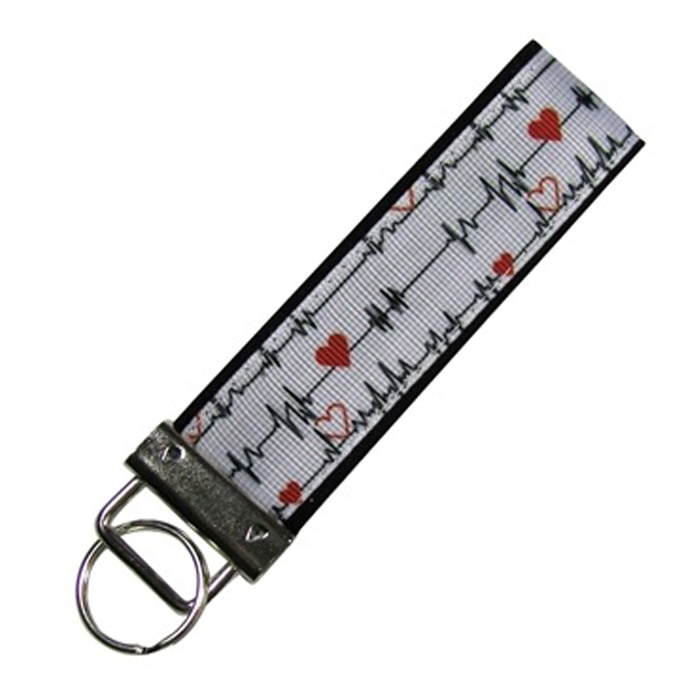 Ekg Rhythm Keychain-Badge Wrist Fob