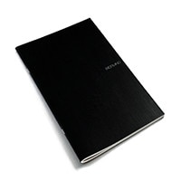 Fabriano EcoQua Notebook, Large, Staple-Bound, Blank, 38 Sheets, Black