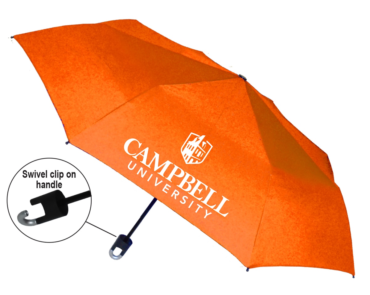 "Storm Clip" Mini Folding Emblematic Solid Umbrella 42" Coverage