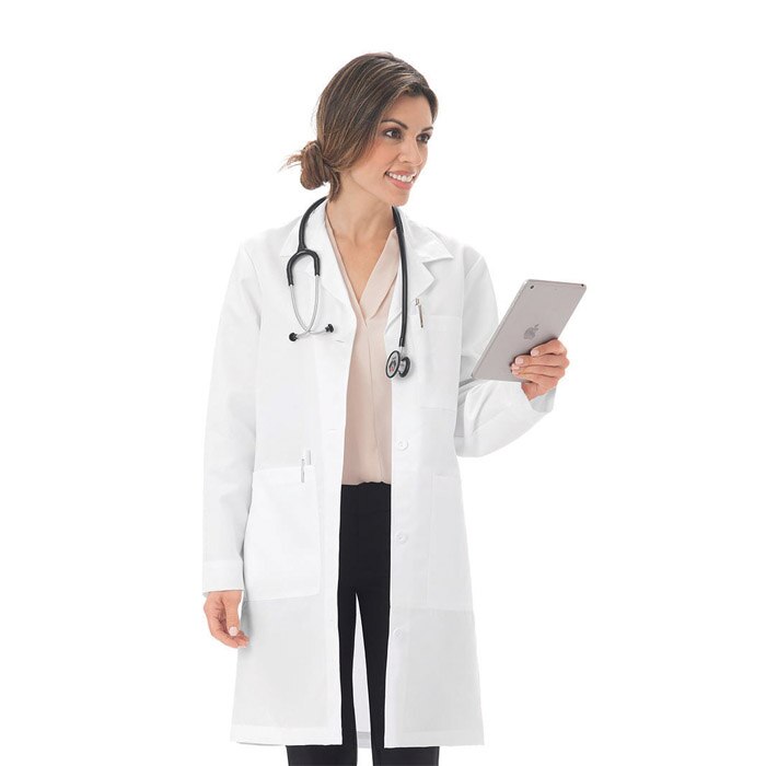 Ladies 37" Meta Lab Coat + 2L Emb