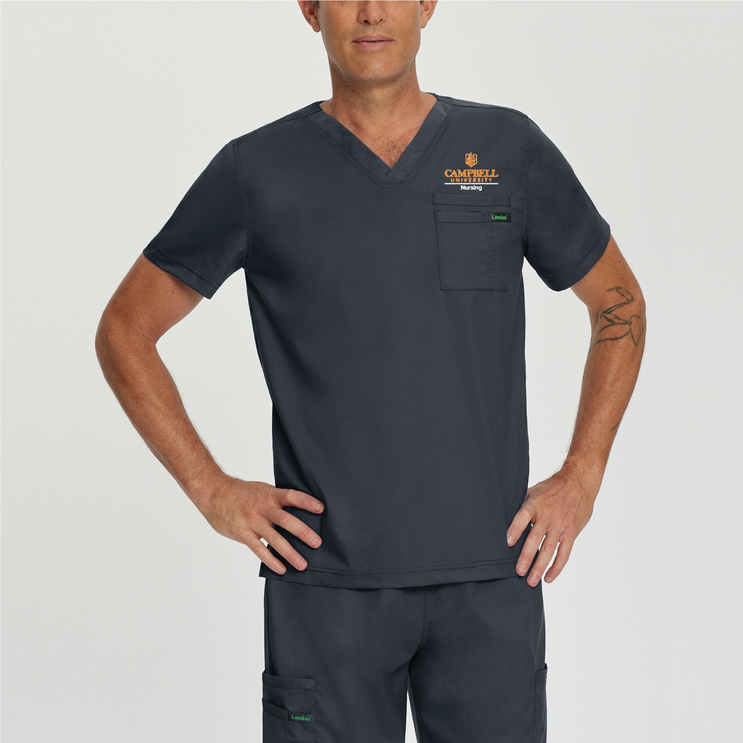 Campbell Decorated Landau Proflex Mens V-Neck Top