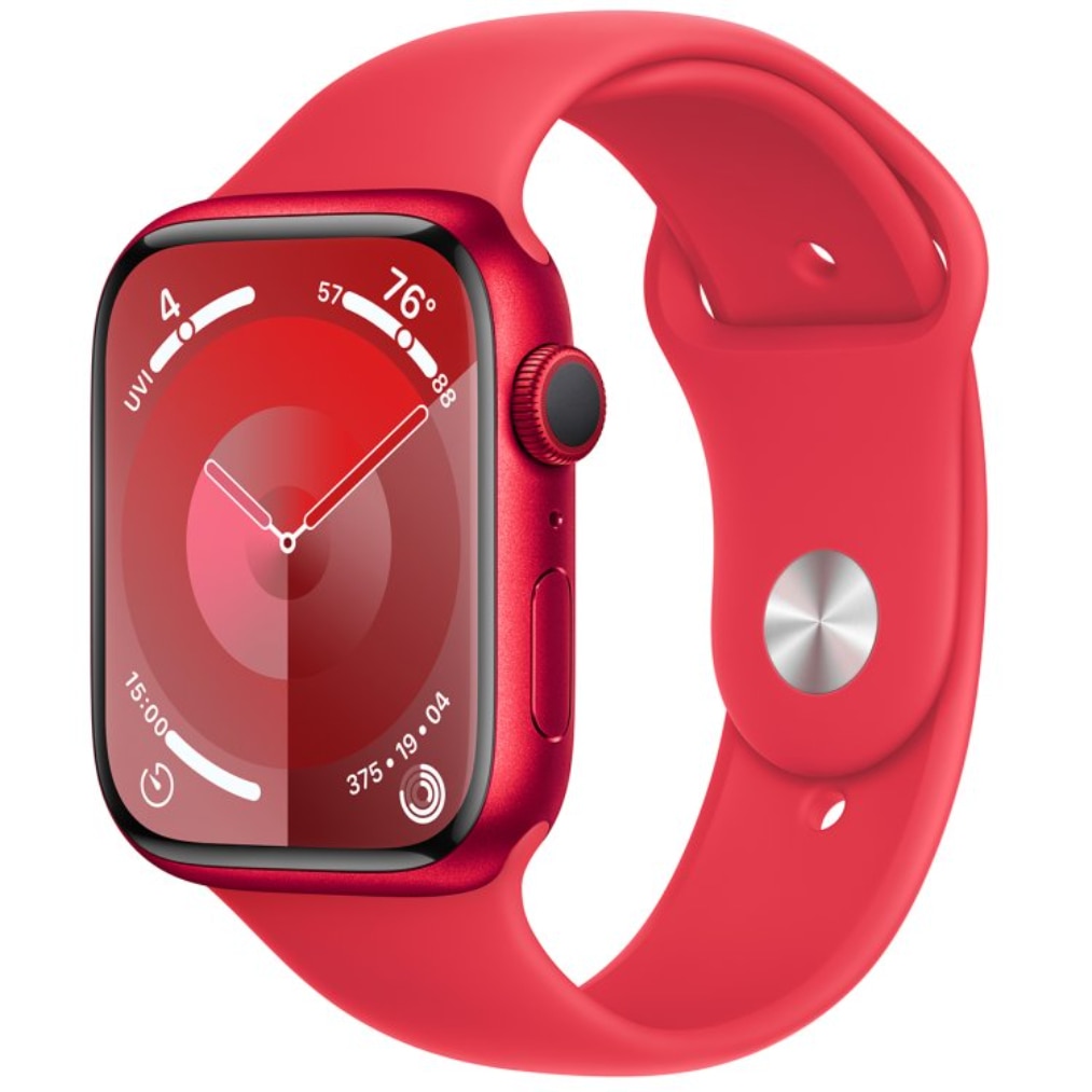 Apple Watch Series 9 GPS 45mm (PRODUCT)RED Aluminum Case with (PRODUCT)RED Sport Band - S/M