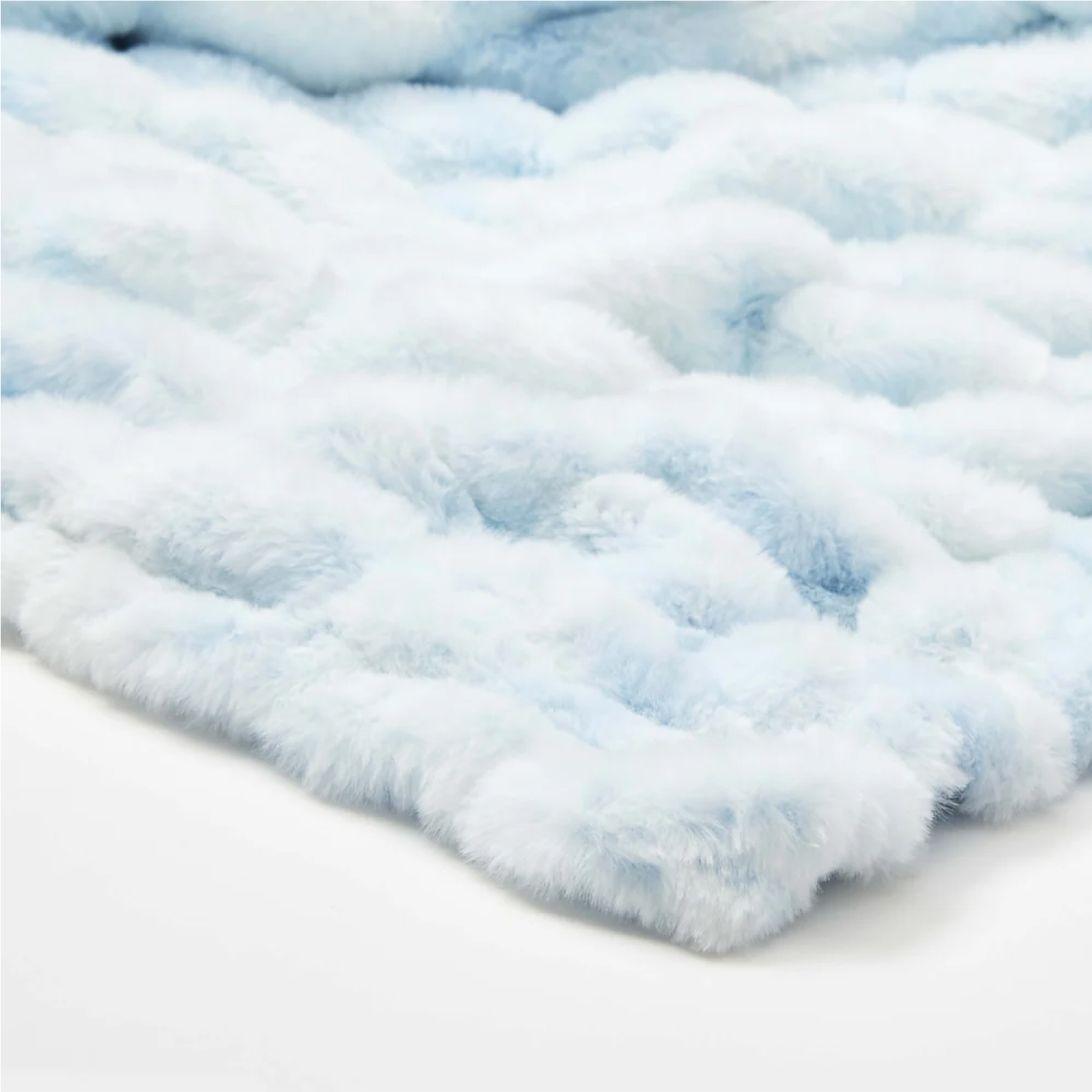 Popular Ruched Tie Dye Faux Fur Throw Blanket