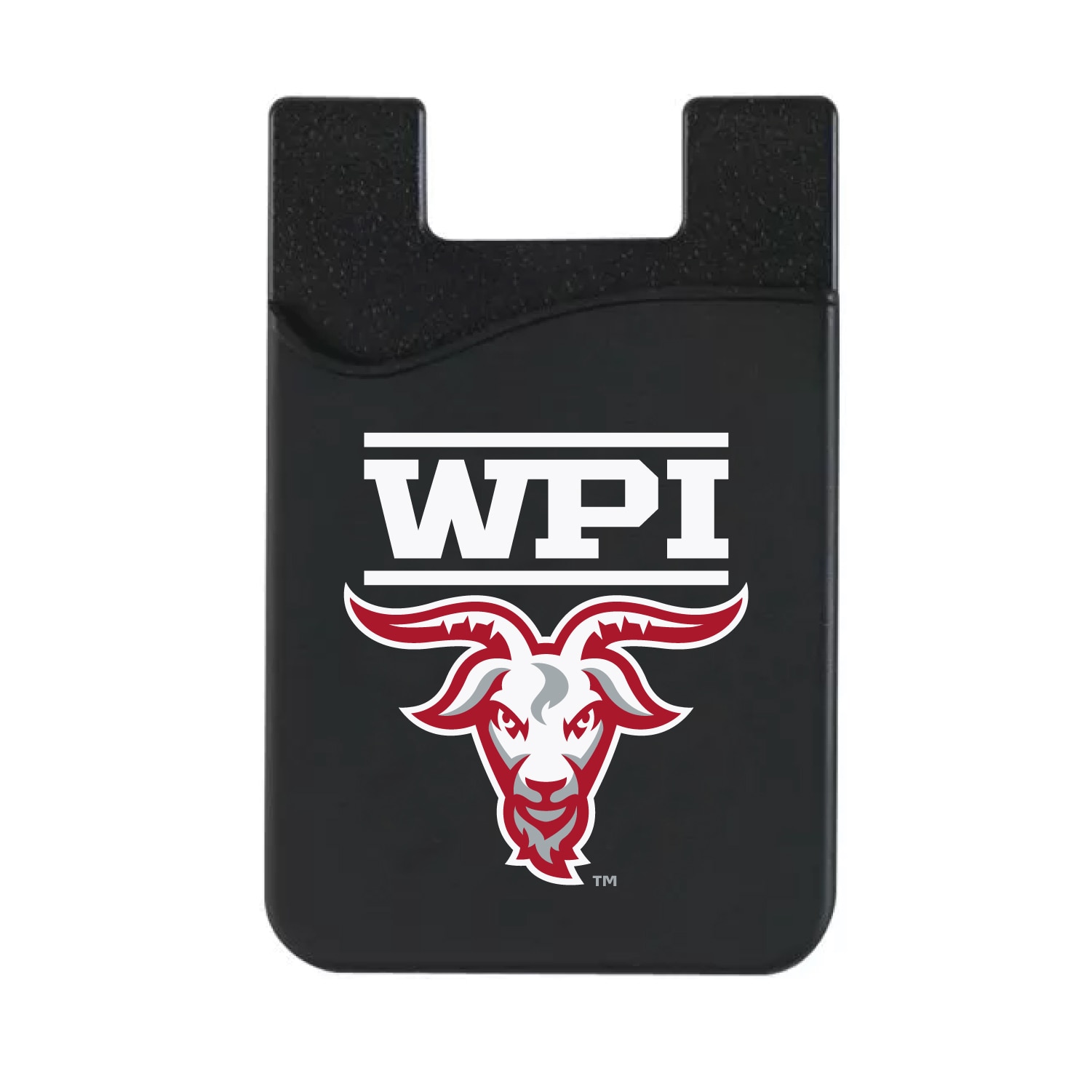 Worcester Polytechnic Institute - Black Leather Wallet Sleeve (Top Load), Classic V1