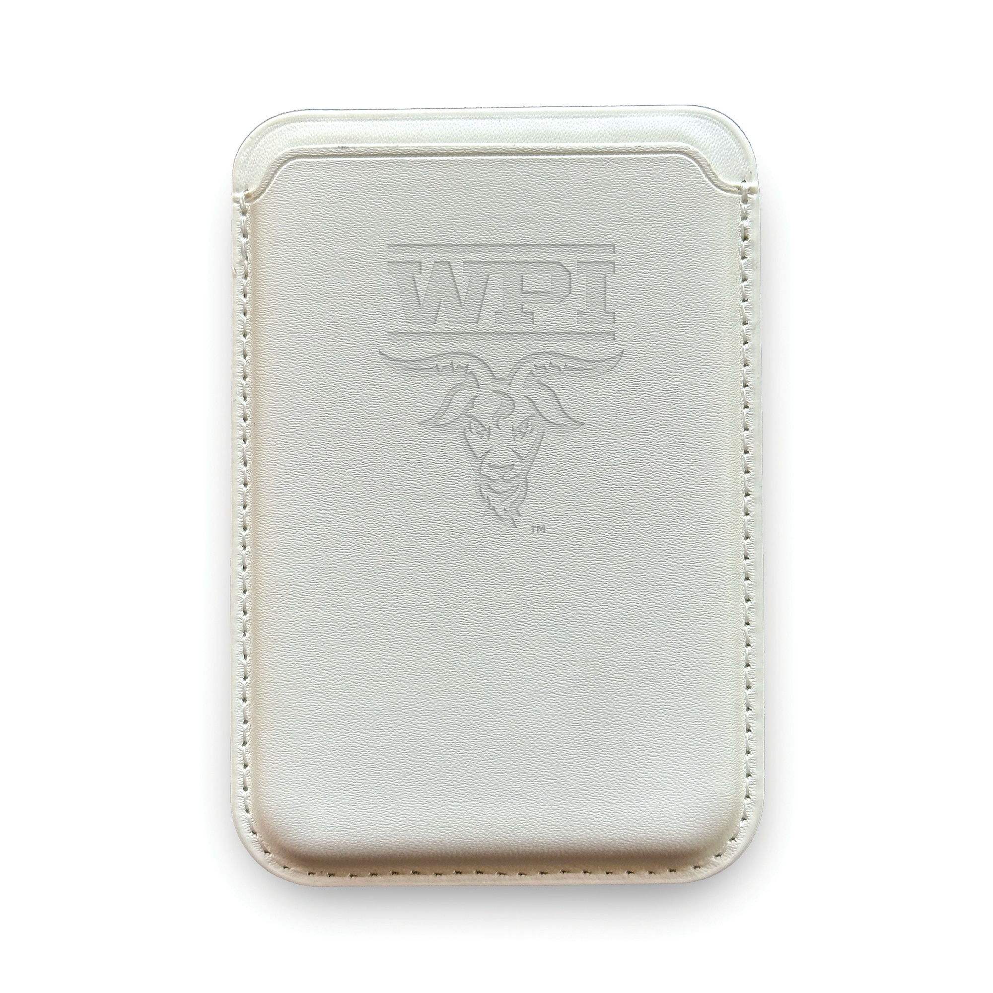 Monaco Leather Cellphone ID wallet with MagSafe White