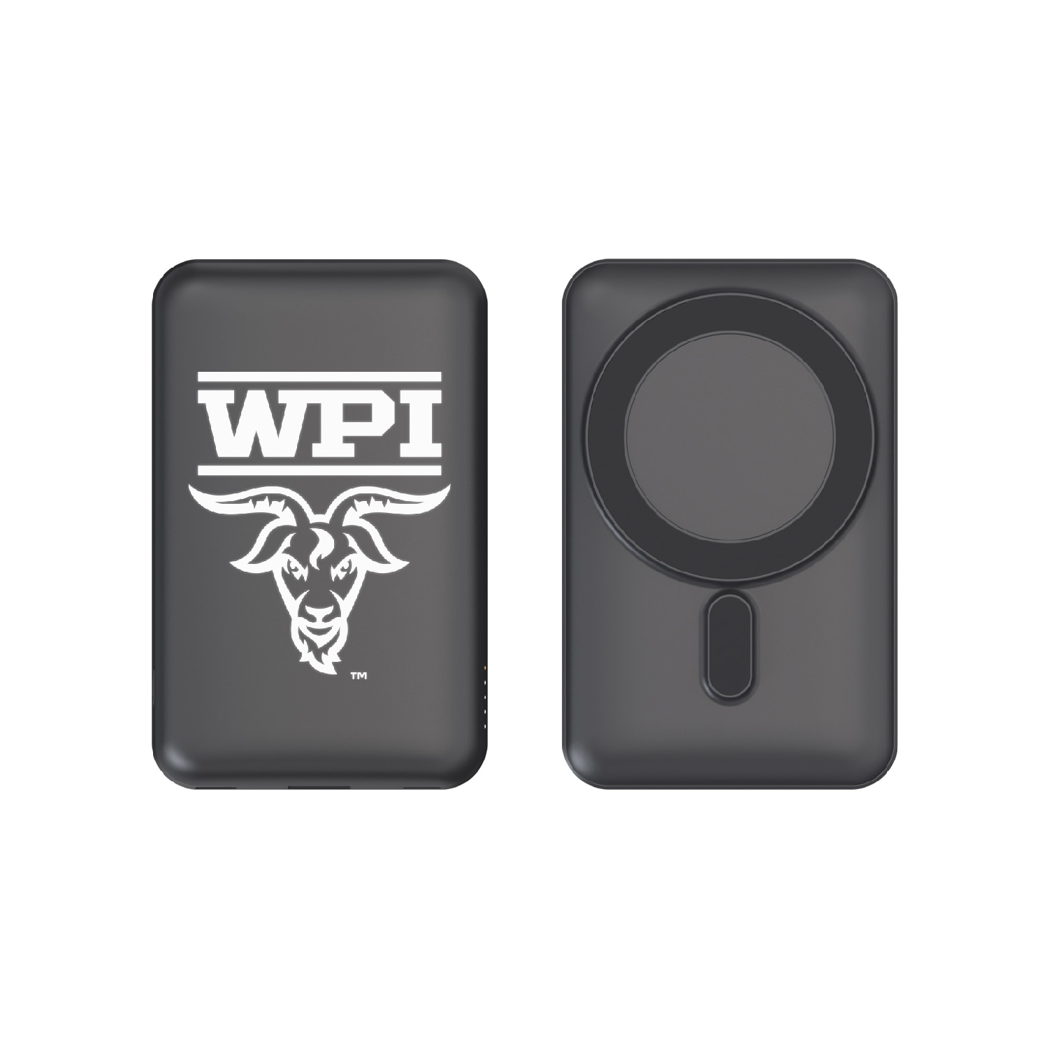 Worcester Polytechnic Institute Mag Safe Compatible Power Bank, Black, Alumni